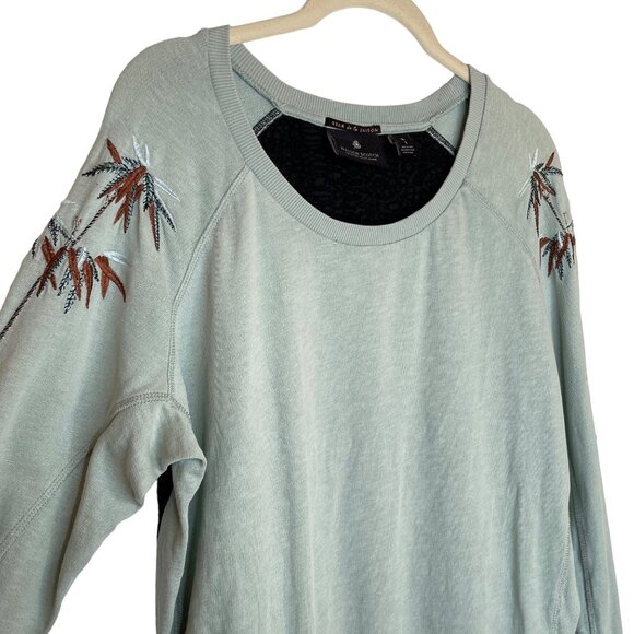Maison Scotch Mint Green Embroidered Sweatshirt, 1 - Picture 3 of 7